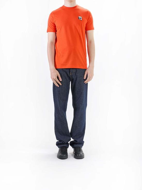 26SS 칼라거펠트 반팔 티셔츠 KM755710552224300 Orange - KARL LAGERFELD