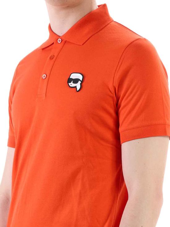 25SS 칼라거펠트 폴로 티셔츠 KM745710552224300 Orange - KARL LAGERFELD