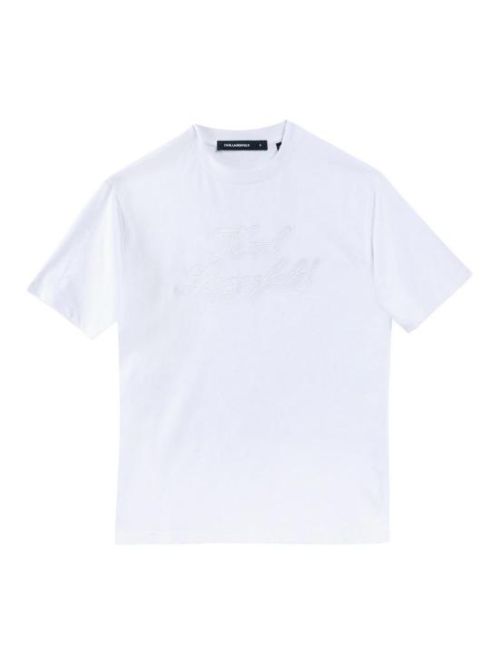25SS 칼라거펠트 반팔 티셔츠 KM75513355222510 White