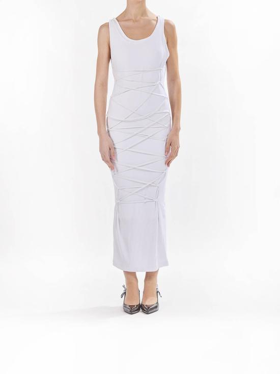  모스키노 원피스 251D041404451001 White - MOSCHINO