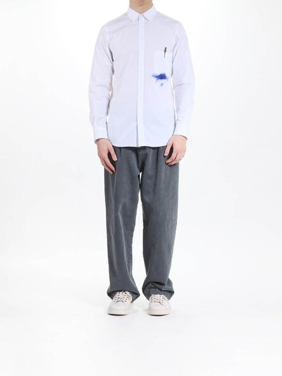  모스키노 긴팔 셔츠 23902351001 White - MOSCHINO