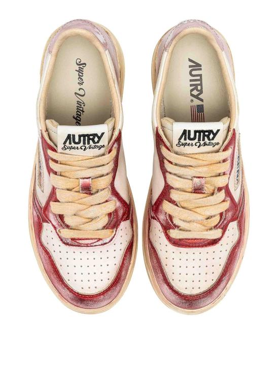 25FW 오트리 슈퍼 빈티지 메달리스트 로우 레더 스니커즈 AVLWMT01 Nude Neutrals - AUTRY