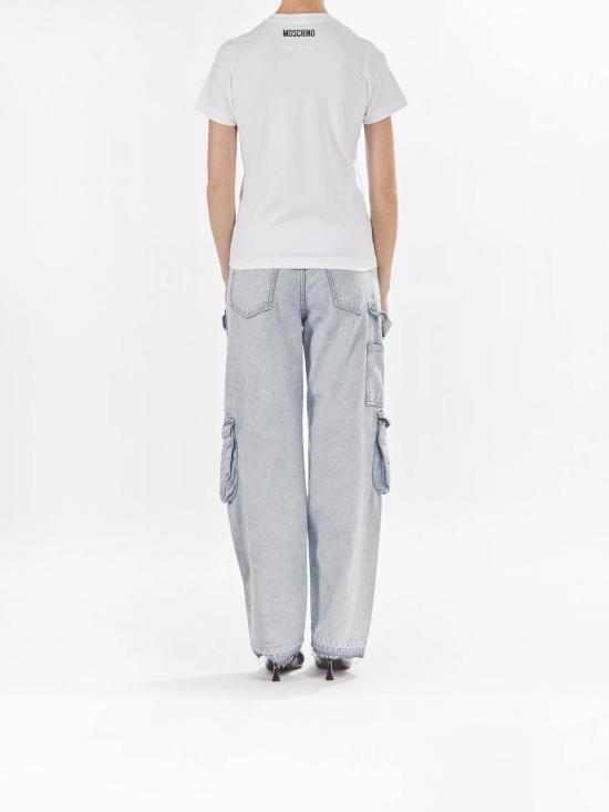  모스키노 반팔 티셔츠 71405413001 White - MOSCHINO