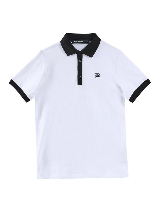 26SS 칼라거펠트 폴로 티셔츠 KM74501755223510 White