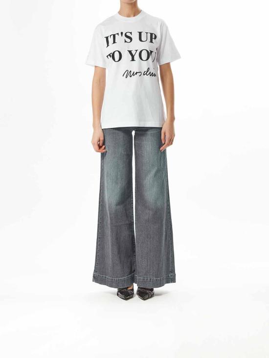  모스키노 반팔 티셔츠 251D070104411001 White - MOSCHINO