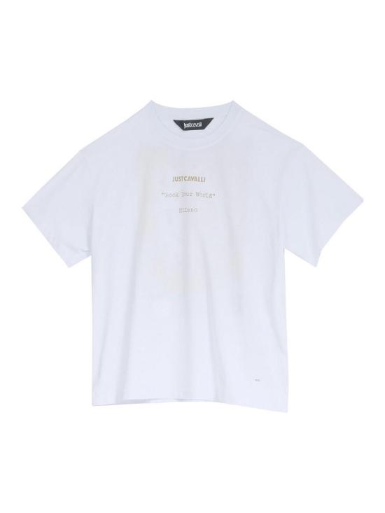 25SS 저스트까발리 반팔 티셔츠 78OAHC02CJ600003 White
