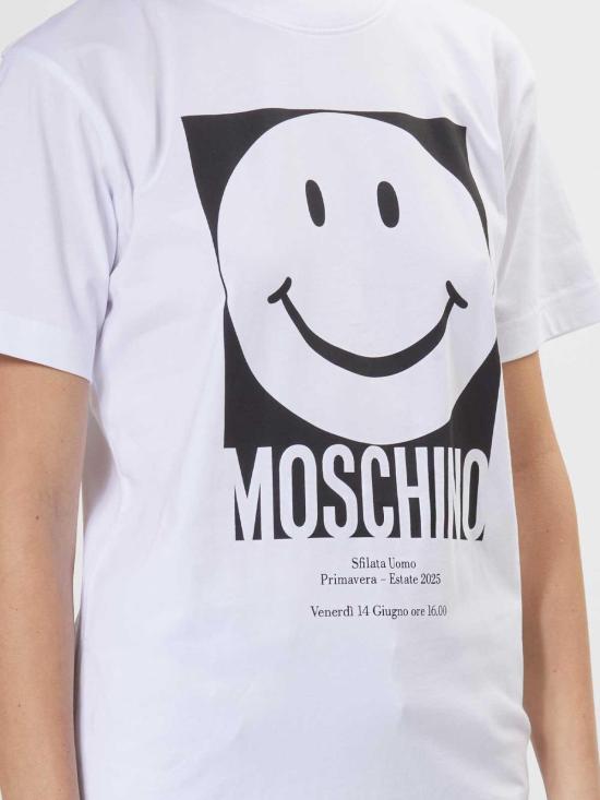  모스키노 반팔 티셔츠 71605411001 White - MOSCHINO