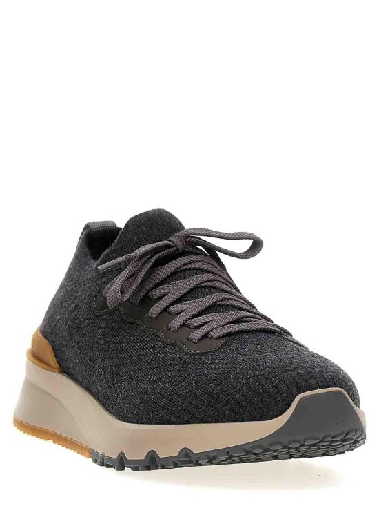 26FW 브루넬로 쿠치넬리 스니커즈 MZUWLBO253CBB82 Grey - BRUNELLO CUCINELLI