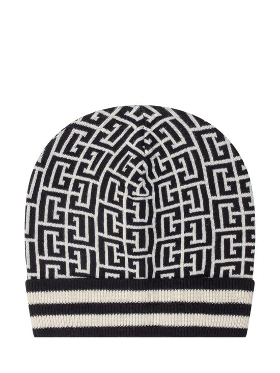 25FW [키즈] 발망 모자 BX0P07Z2312 104NE IVORY BLACK