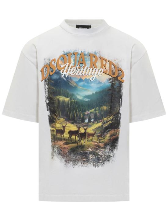 25FW 디스퀘어드2 반팔 티셔츠 S74GD1467S24583 100 BIANCO