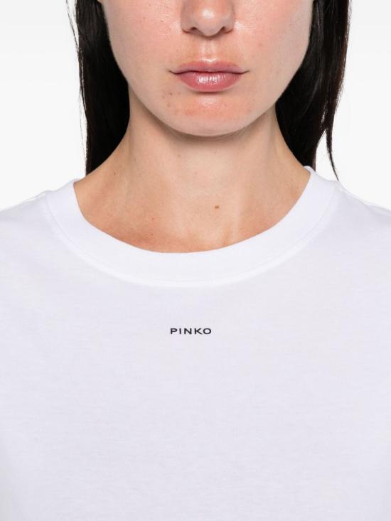25FW 핑코 반팔 티셔츠 100373 A2REZ04 White - PINKO