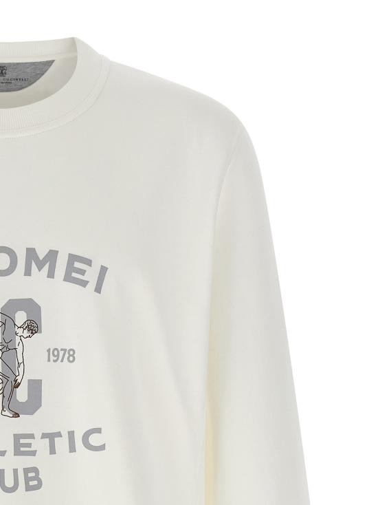 25FW 브루넬로 쿠치넬리 테크노 코튼 프렌치 테리 프린트 스웨트셔츠 MW8633380GC7220 - BRUNELLO CUCINELLI