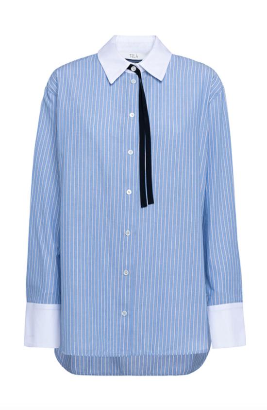  텔라 폴로 티셔츠 다얀 버튼 다운  라이트 블루