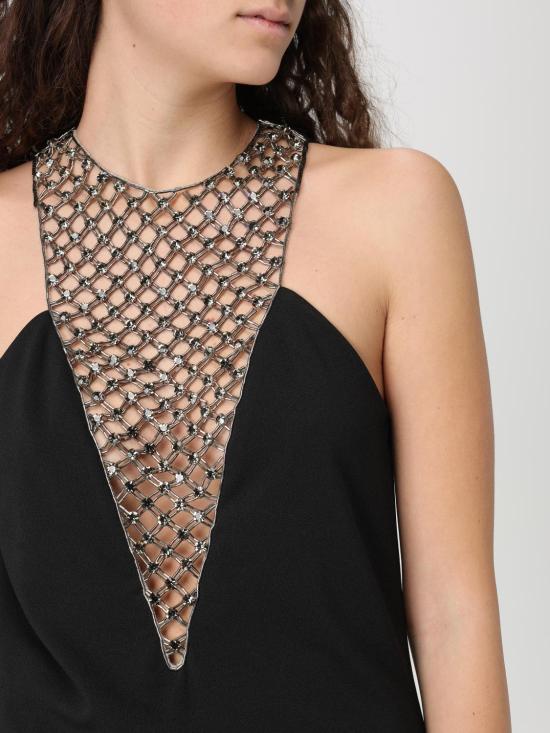 25SS 디 아티코 숏 원피스 250WCA00391PLL002RA 100 Black - THE ATTICO