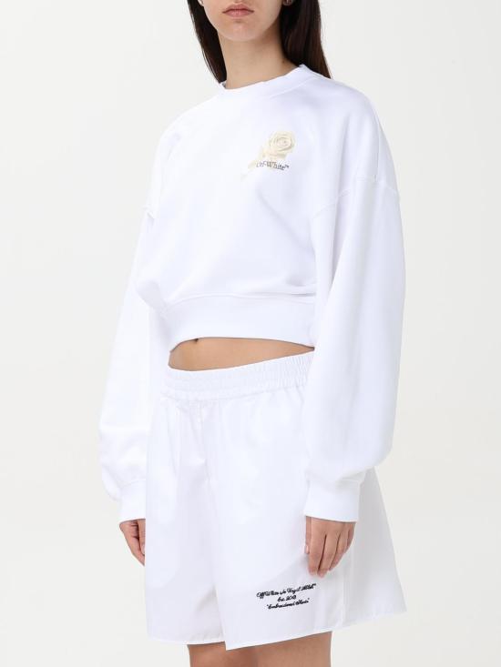 25SS 오프화이트 스웨터 OWBA079S25FLE001 0110 White - OFF WHITE