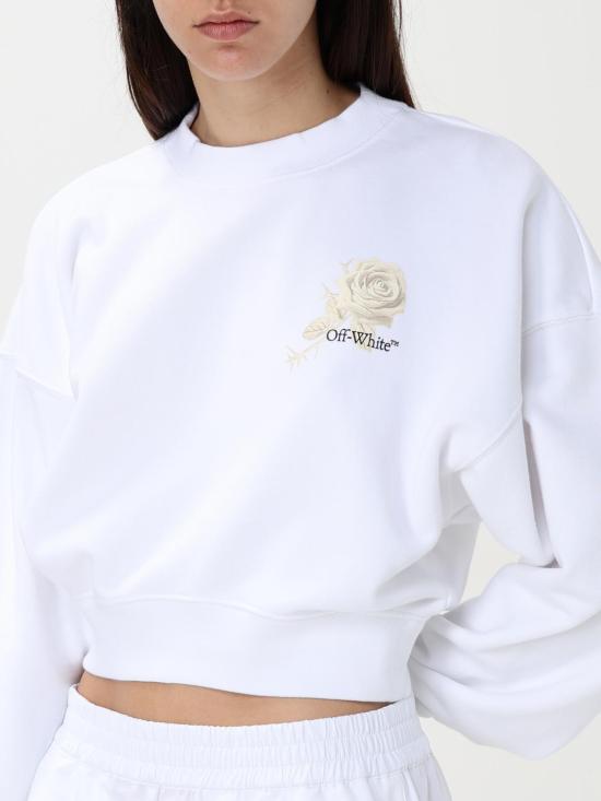 25SS 오프화이트 스웨터 OWBA079S25FLE001 0110 White - OFF WHITE