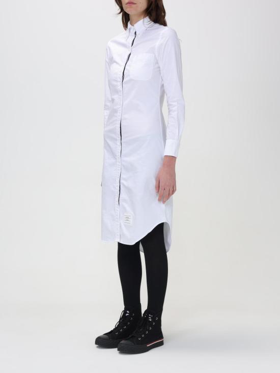 25FW 톰브라운 미디 원피스 FDS001EF0313 100 White - THOM BROWNE