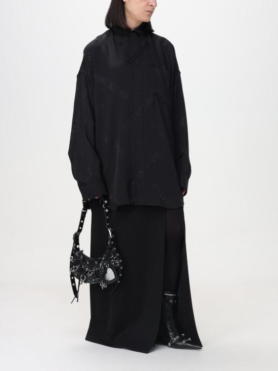 25FW 발렌시아가 롱 스커트 773547TPT24 1000 Black - BALENCIAGA