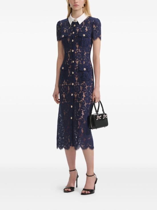 25FW 셀프 포트레이트 미디 원피스 PF25020MBLUE DOM - SELF PORTRAIT