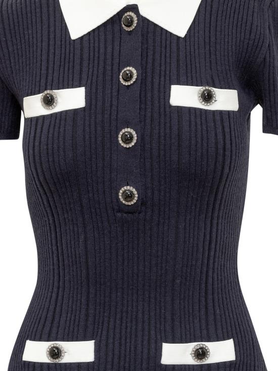 25FW 셀프 포트레이트 숏 원피스 AW25014SN NAVY - SELF PORTRAIT