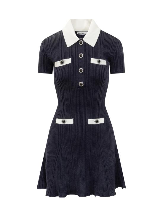 25FW 셀프 포트레이트 숏 원피스 AW25014SN NAVY