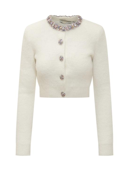 25FW 셀프 포트레이트 엠벨리시드 트림 가디건 AW25135CC CREAM