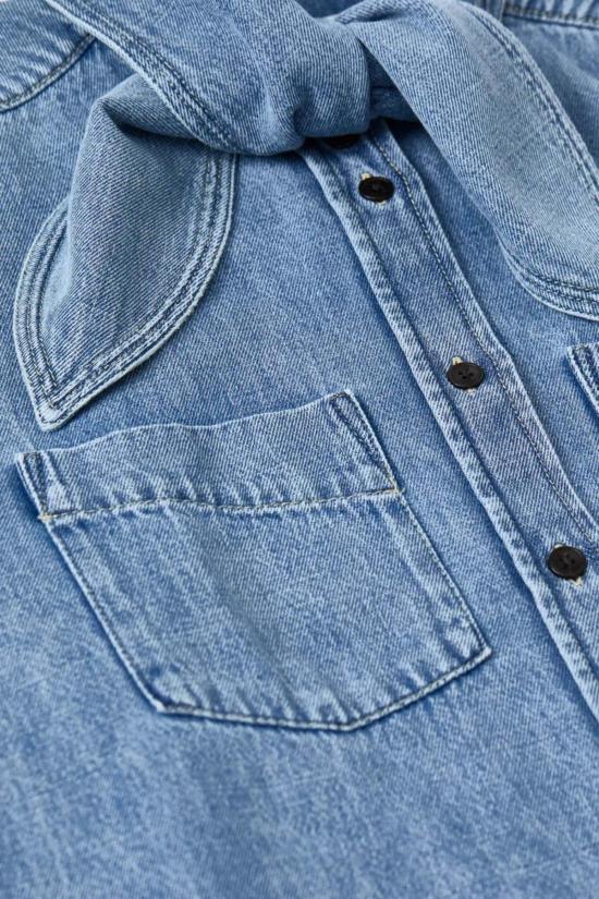  클로즈드 데님 셔츠 닫힌 스카프 셔츠 - CLOSED