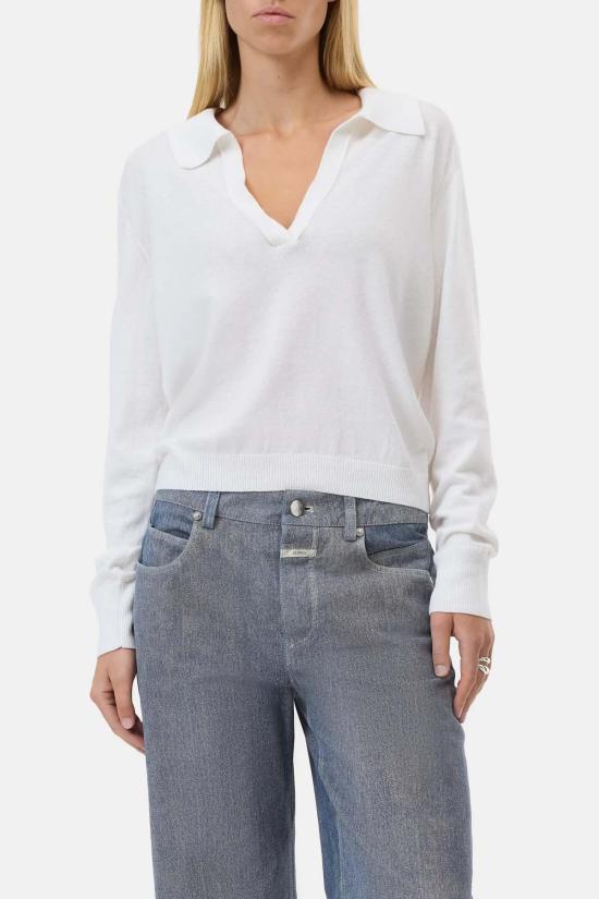  클로즈드 긴팔 티셔츠 닫힌 폴로 롱슬리브 탑