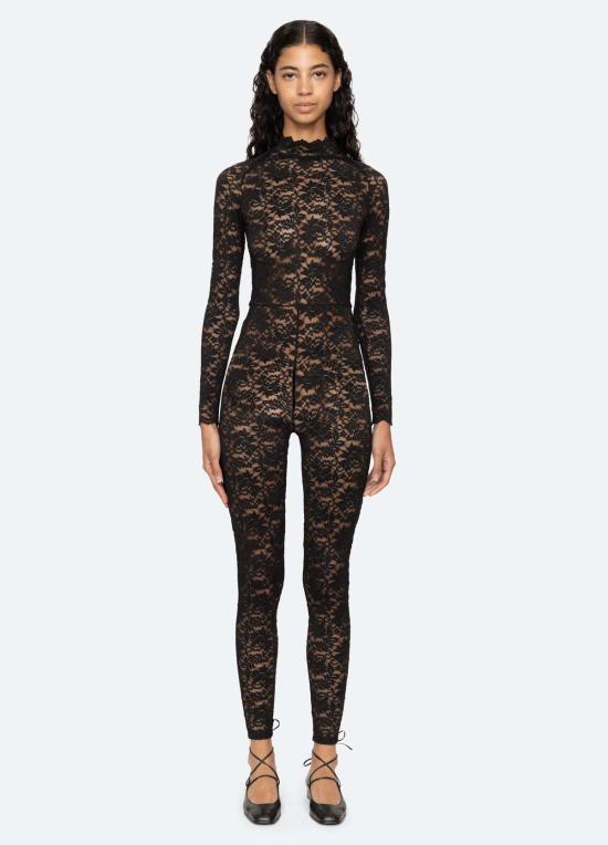  씨뉴욕 바디수트 티셔츠 AW25 408WEB BLACK - SEA NY