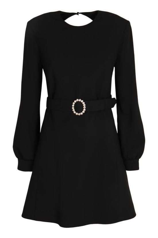 25FW 생로랑 숏 원피스 819619Y012W 1000 Black