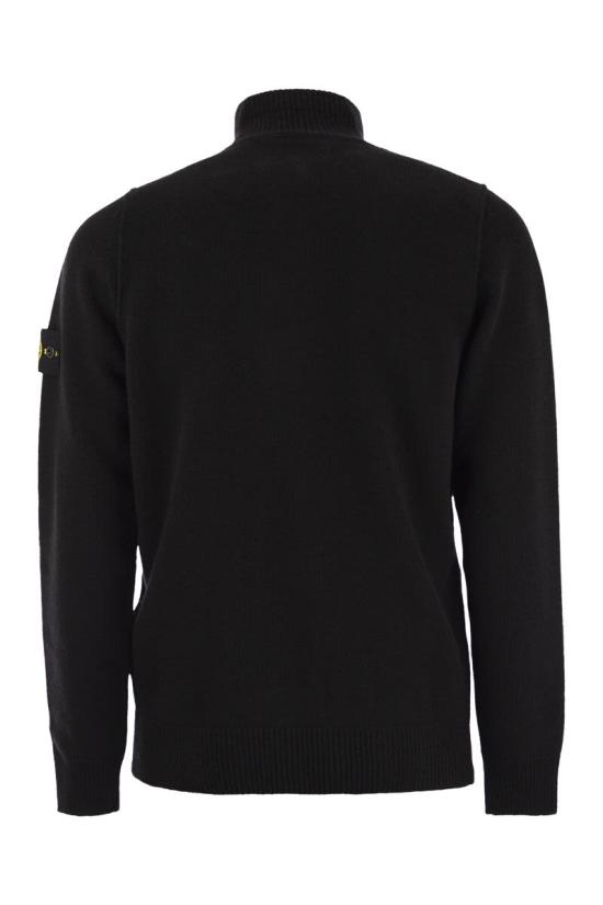 25FW 스톤 아일랜드 하프 집업 니트 스웨터 K2S155100040S00A3V0029 BLACK DOM - STONE ISLAND