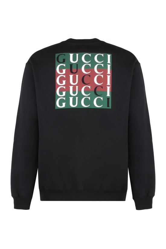 25FW 구찌 코튼 저지 스웨트셔츠 784413XJGKQ1152 BLACK DOM - GUCCI