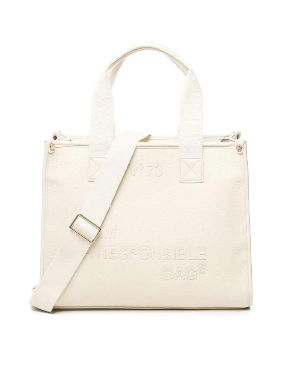 25FW 브이73 토트백 73BS8F302RESPONSIBILITYNOWOFFWHITE White
