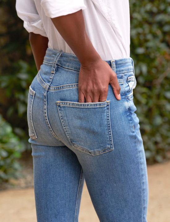  프랭크 앤 에일린 데님 팬츠 프랭크 & 아일린 데리 진 2001 클래식 블루 워시 진 - FRANK & EILEEN