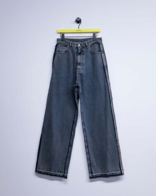  MM6 메종마르지엘라 데님 팬츠 Mm6 메종 마르지엘라 워시드 아웃 인디고 인버티드 심 5포켓 진
