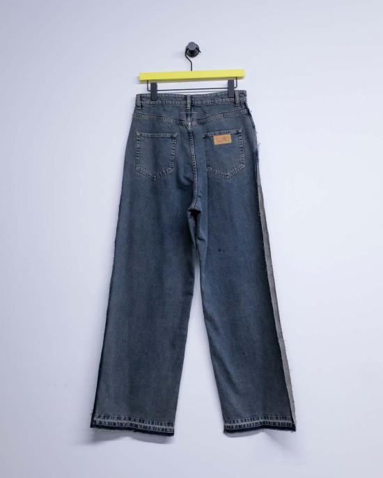  MM6 메종마르지엘라 데님 팬츠 Mm6 메종 마르지엘라 워시드 아웃 인디고 인버티드 심 5포켓 진 - MM6 MAISON MARGIELA