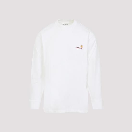 25FW 칼하트 WIP 아메리칸 스크립트 롱슬리브 티셔츠 I02995502XX WHITE - CARHARTT WIP