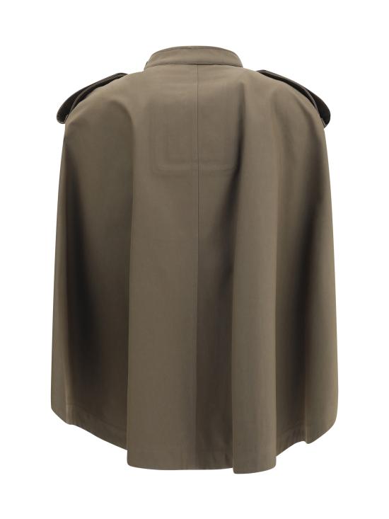 25FW 버버리 본딩 코튼 트렌치 케이프 8113209 C1764 GREEN - BURBERRY