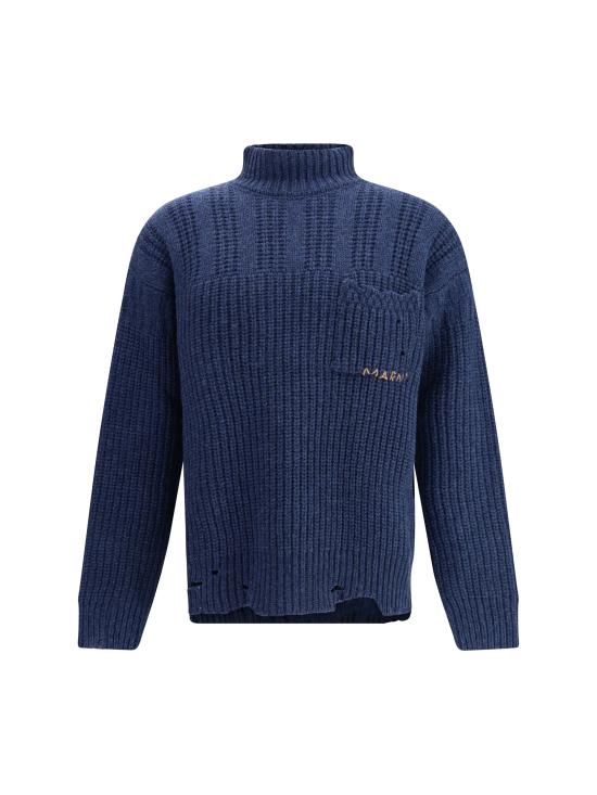 25FW 마르니 터틀넥 DVMG0054A0UFW310 00B65 BLUE