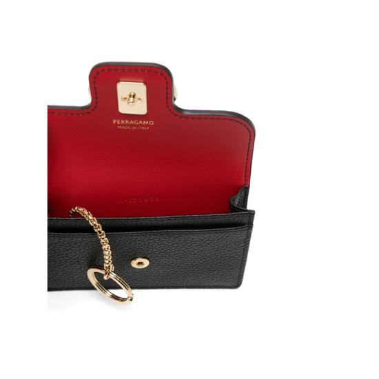 25FW 살바토레 페라가모 지갑 220963 0785795 NE RD BLACK - SALVATORE FERRAGAMO