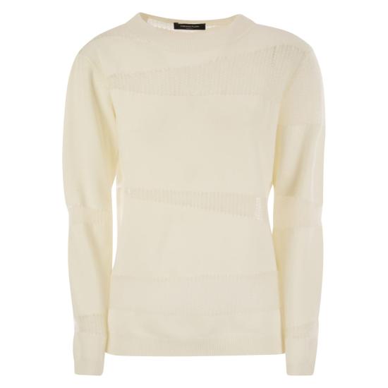 25FW 파비아나 필리피 플래티넘 모헤어 스웨터 MAD225F507 WHITE