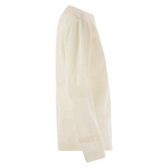 25FW 파비아나 필리피 플래티넘 모헤어 스웨터 MAD225F507 WHITE - FABIANA FILIPPI