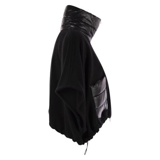 25FW 에르노 A 셰이프 리조트 쇼트 판초 GI00042DR BLACK - HERNO