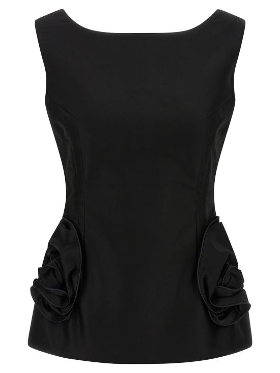 25FW 마그다뷰트림 민소매 티셔츠 176725BLACK Black