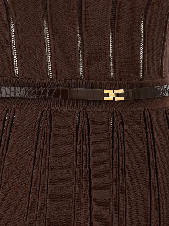 25FW 엘리자베타프랜치 미디 원피스 AM02S56E2EA3 Brown - ELISABETTA FRANCHI