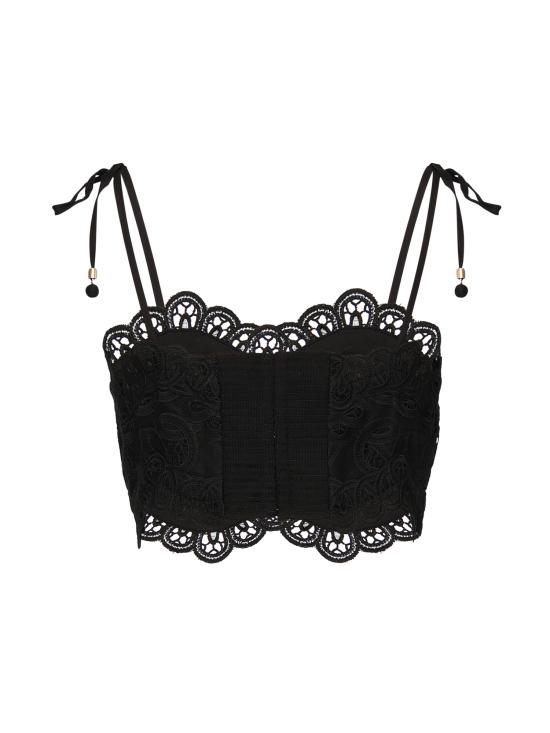 25SS 짐머만 민소매 티셔츠 4245TSS251 BLK Black - ZIMMERMANN