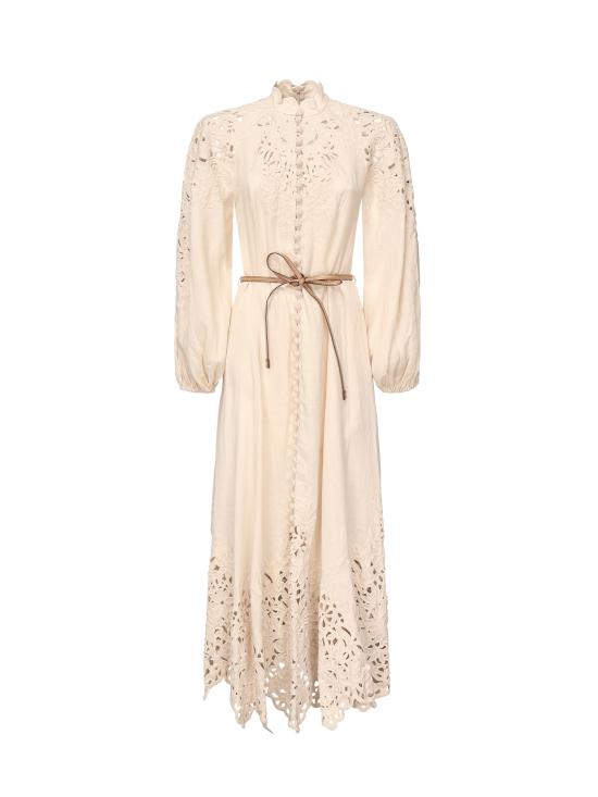 25SS 짐머만 롱 원피스 1743DRS251 CRM White