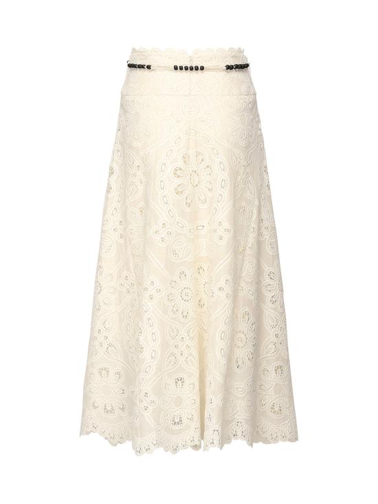 25FW 짐머만 롱 스커트 4248SSS251 IVO White - ZIMMERMANN