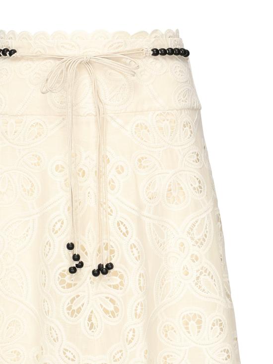 25FW 짐머만 롱 스커트 4248SSS251 IVO White - ZIMMERMANN