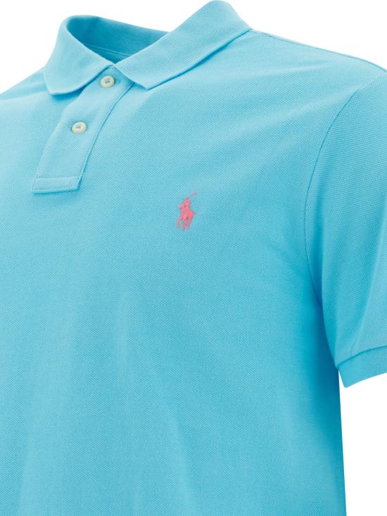 26SS 폴로 랄프로렌 폴로 티셔츠 710782592023TURQUOISE NOVA C3664 Light blue - POLO RALPH LAUREN